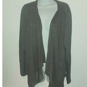 FASHION BUG open front cardigan sweater, brown blend in size 2XL